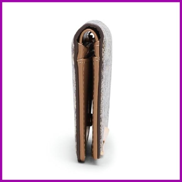 Small Snake Bifold Wallet, Secure Snap Closure, Organized Interior - Picture 3 of 7